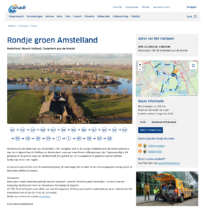 anwb fietsroute door het amstelland